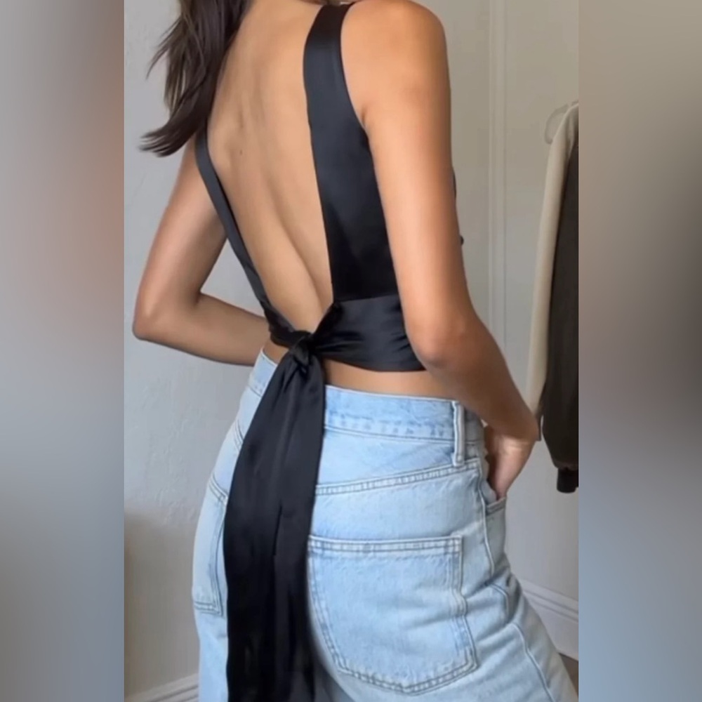 Cowl Neck Open Back Top